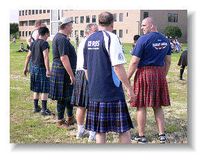 Highland games players